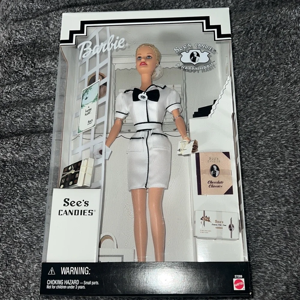 Mattel 1999 See's Candies Barbie A Happy Habit Vintage Doll in Box